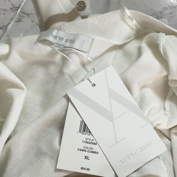 Verve Ami Womens White Cardigan Size XL - Picture 2 of 11